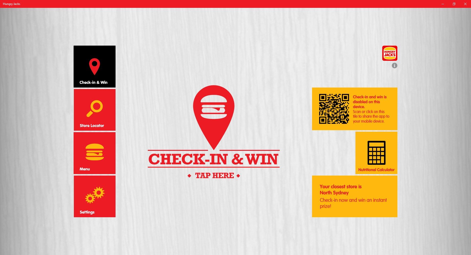 Hungry Jack's® Shake & Win App