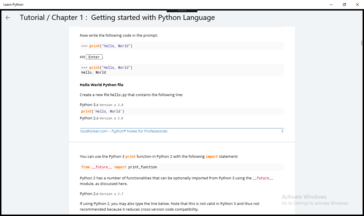Learn Python first program....