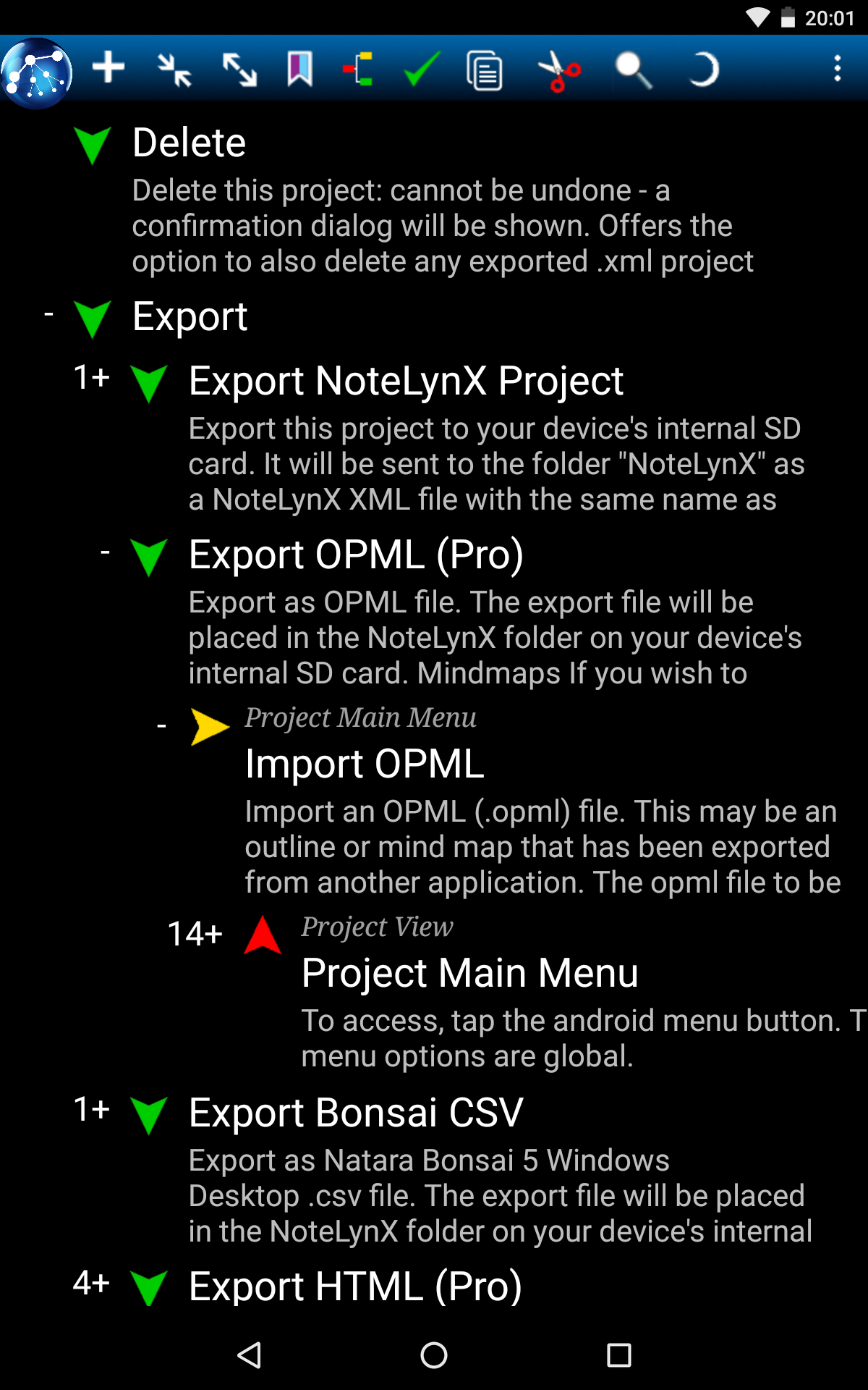 NoteLynX Pro Outliner Mindmap Personal Wiki