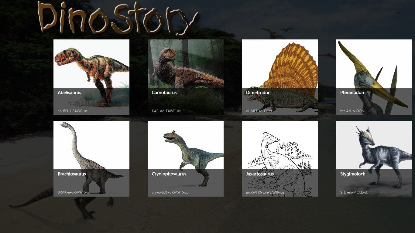 Choose from many different dinosaurs
