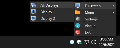 A simple and lightweight tray app (Dark Theme)