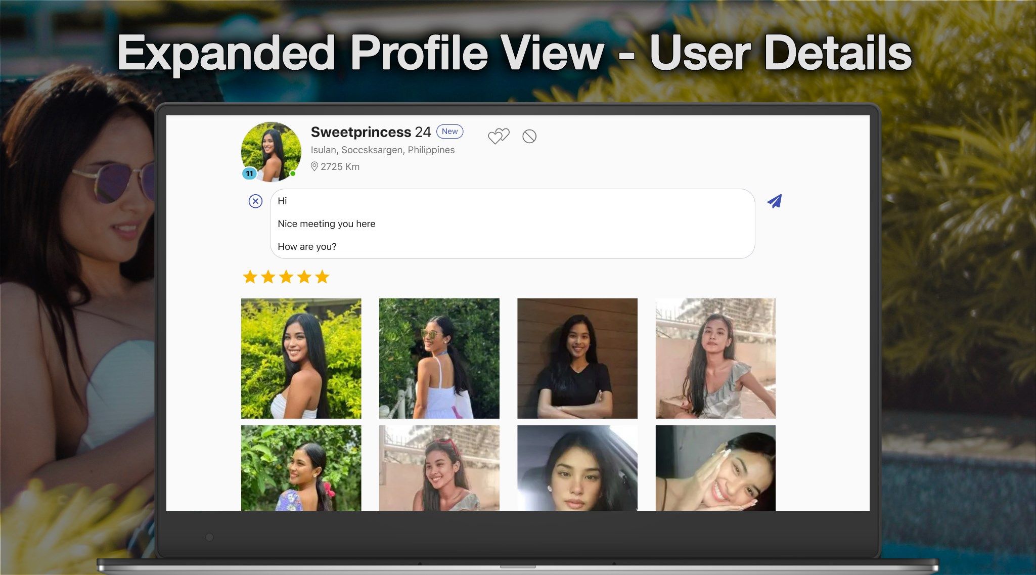 Expanded Profile view - full user details