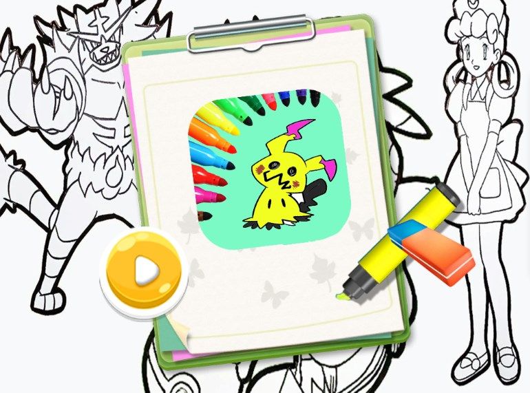Coloring Pikachu