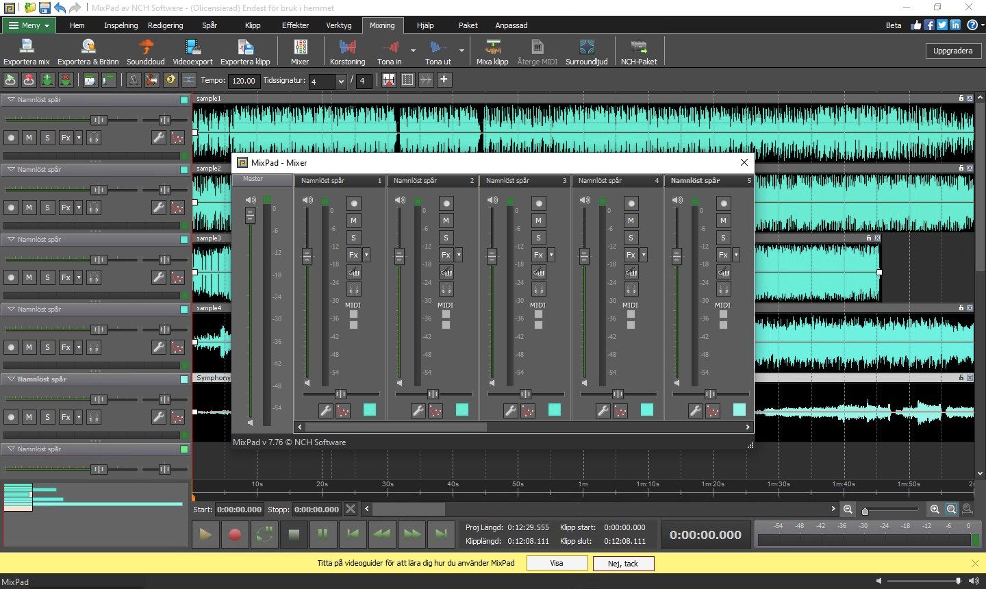 MixPad Program för inspelning