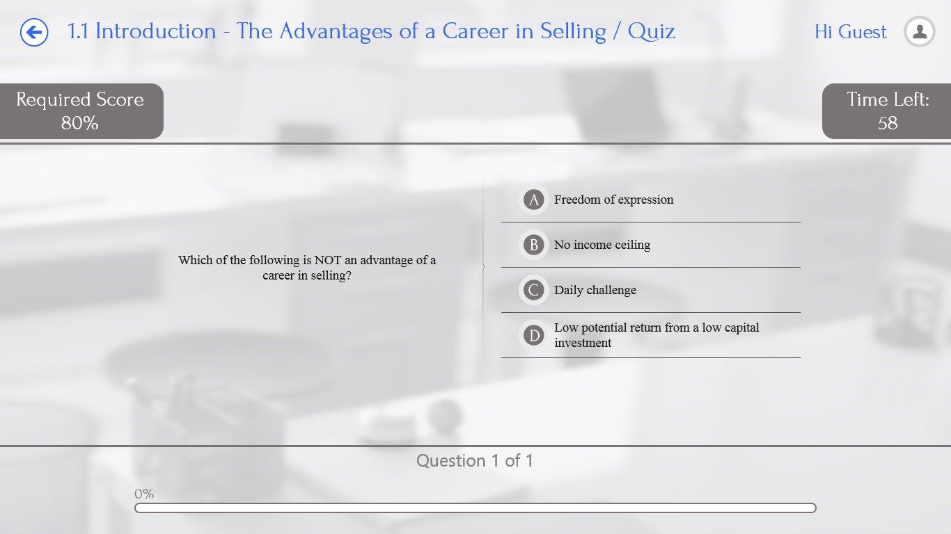 Simple and easy quizzes for self-assessment