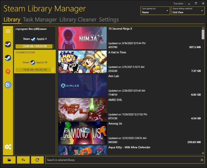 Origins Game Library Manager