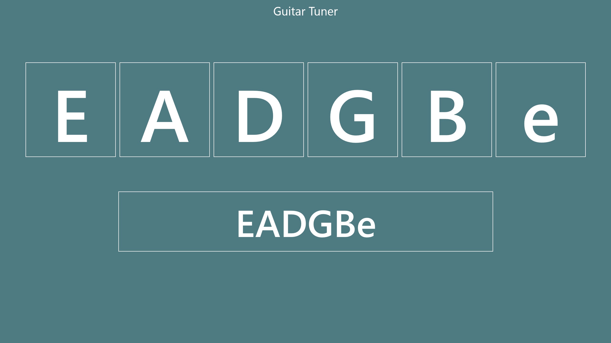 Fullscreen Guitar Tuner
