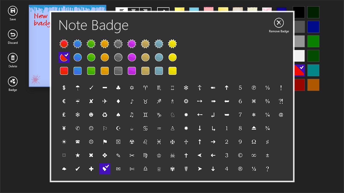 Note Badges - over 3000 combinations
