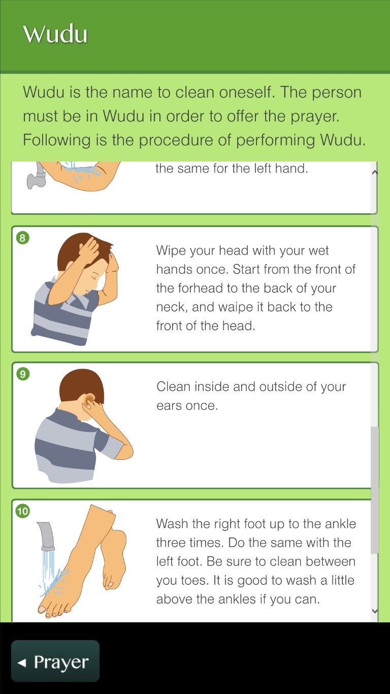 Complete way to perform Wudu