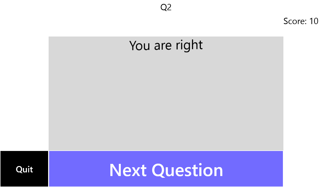 show the correct answer interface