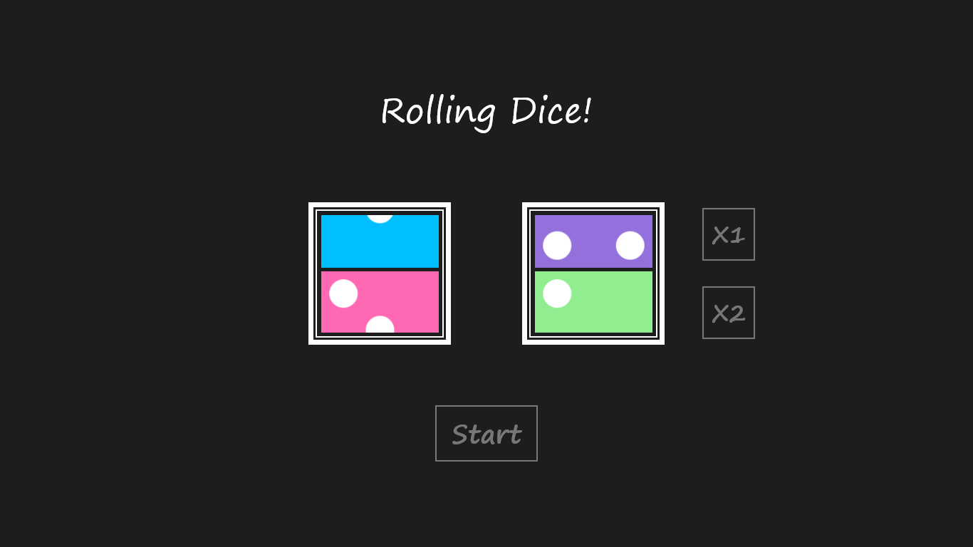 Rolling two dices