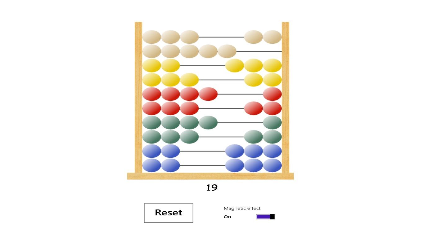 Abacus enabling magnetic effect