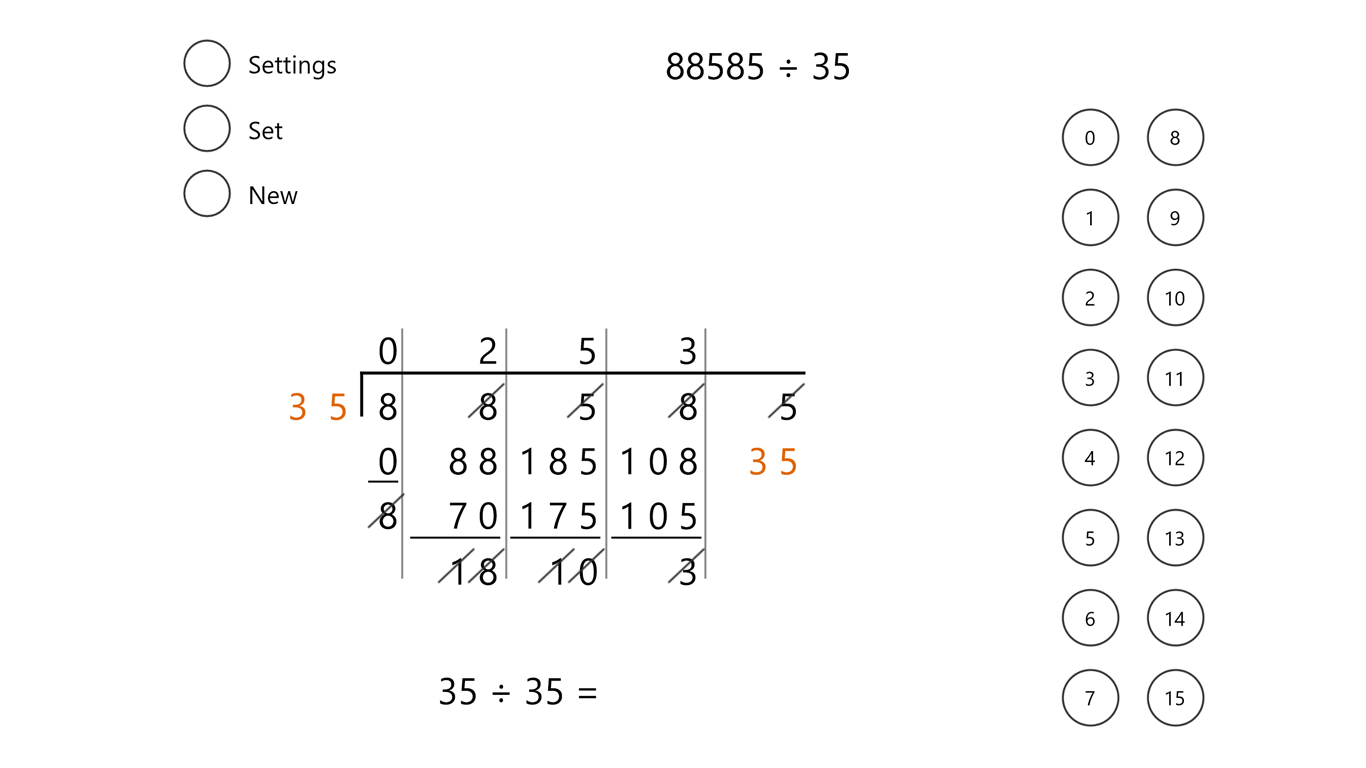Problems with two digits or five digits.