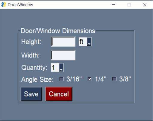 Improve the accuracy of BrickMaster's calculations by specifying the dimensions of doors and windows!