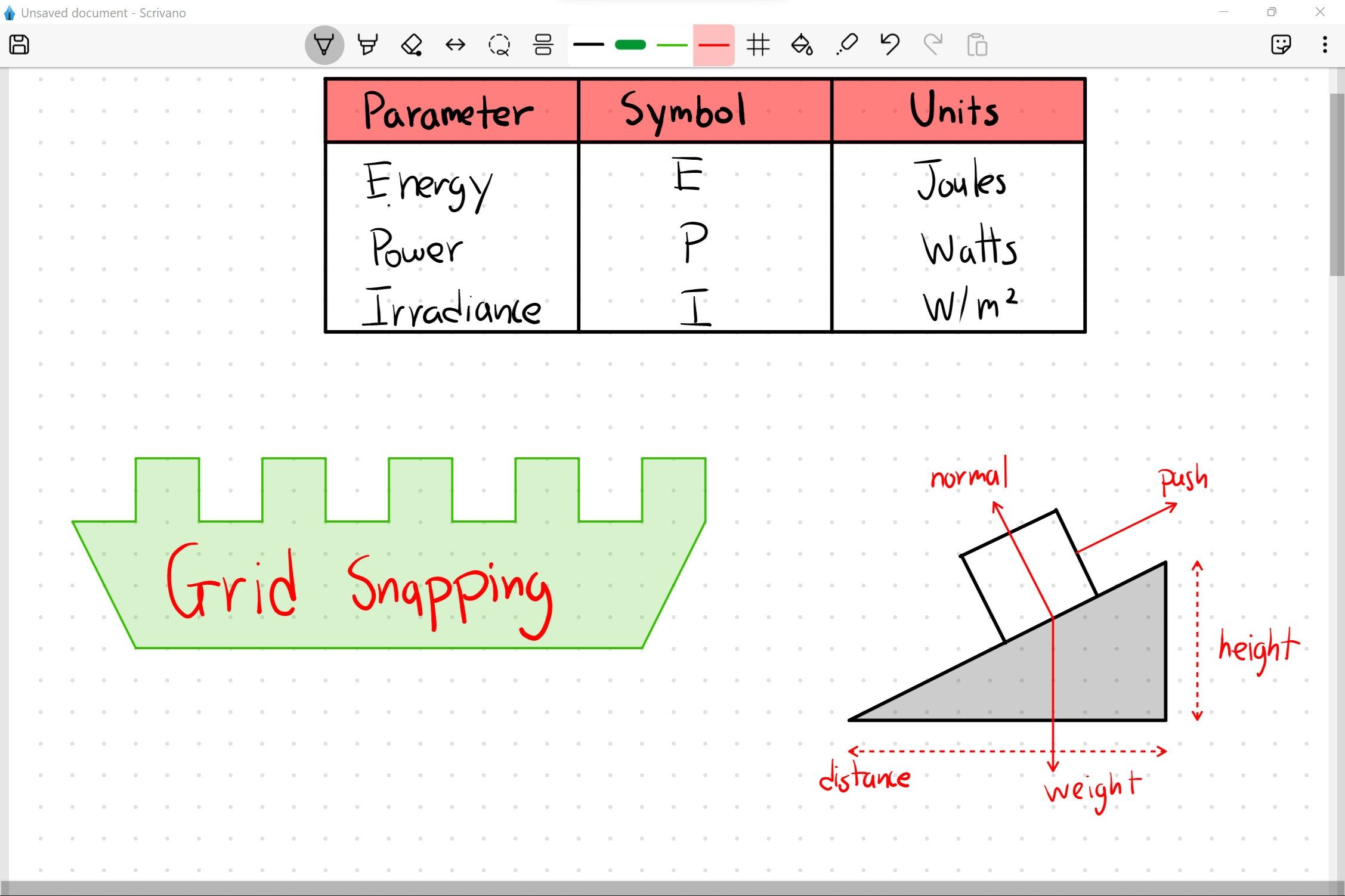 Grid Snapping for easily draw diagrams and tables