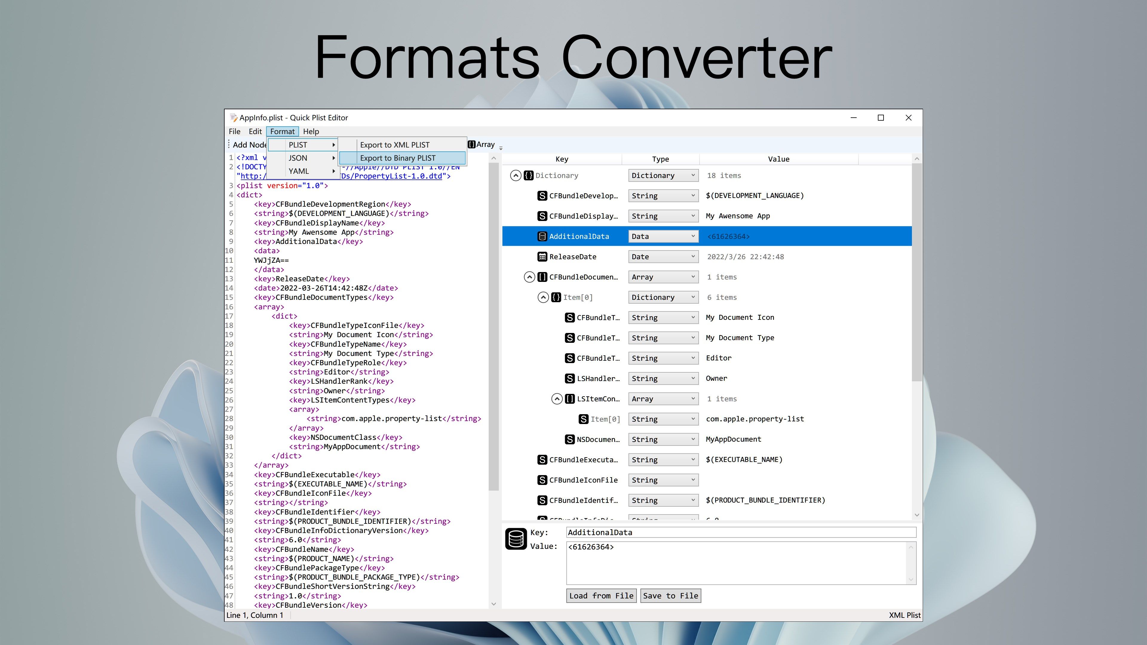 Formats Converter