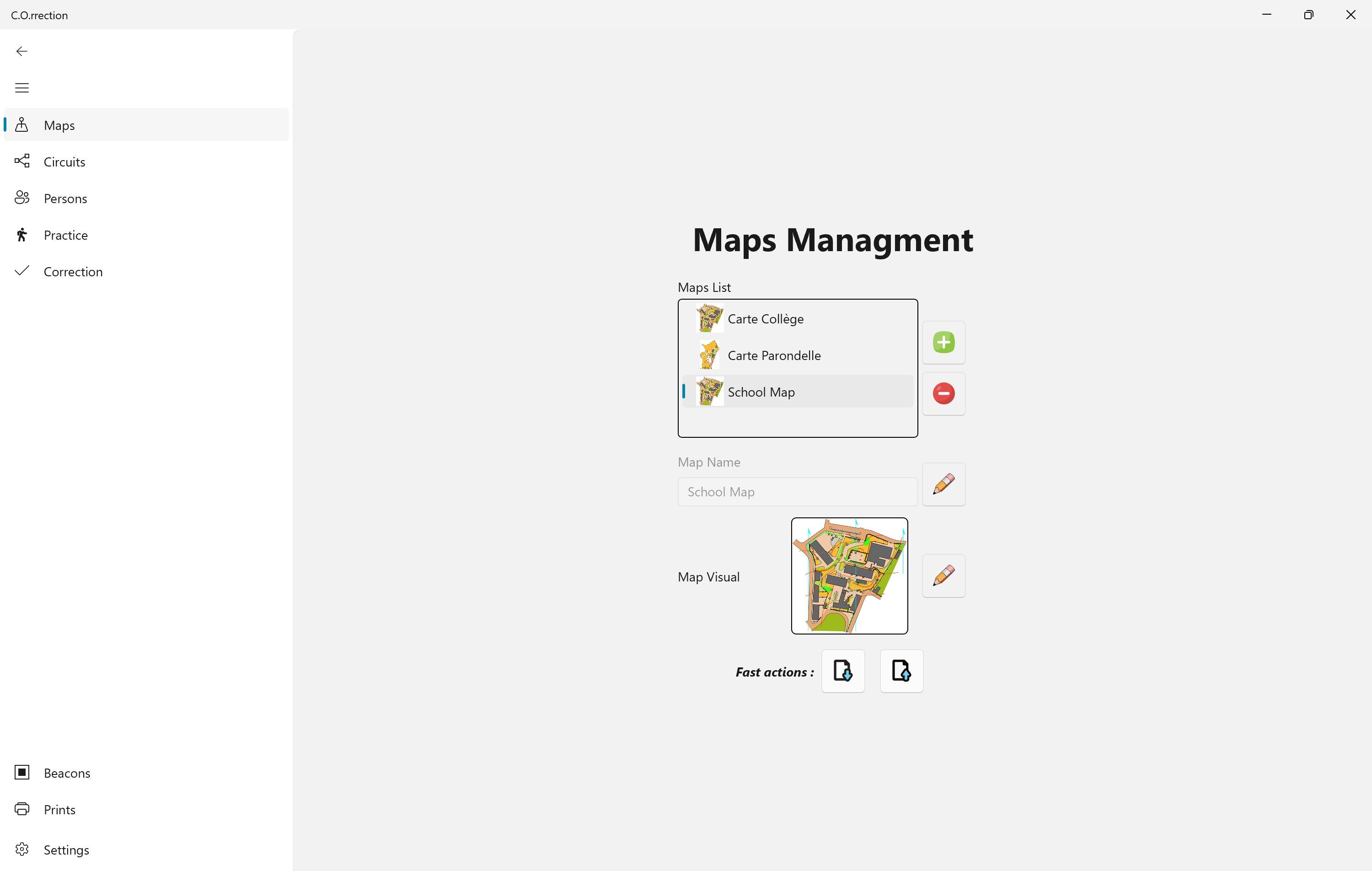 Maps managment