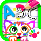 ABC DRAW! Alphabet Learning Educational App for Kids! Learn Letters, How to Paint! Kindergarten Drawing Games FREE! Letter Tracing Toddlers Coloring Game! Girls, Boys, Baby Preschool 2 3 4 5 Year Olds