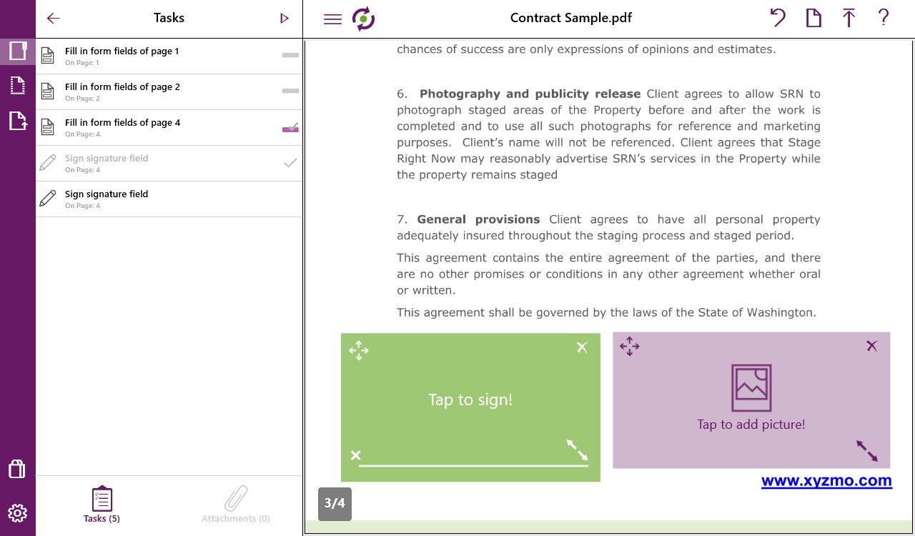 Add signatures and picture notes to your document dynamically.