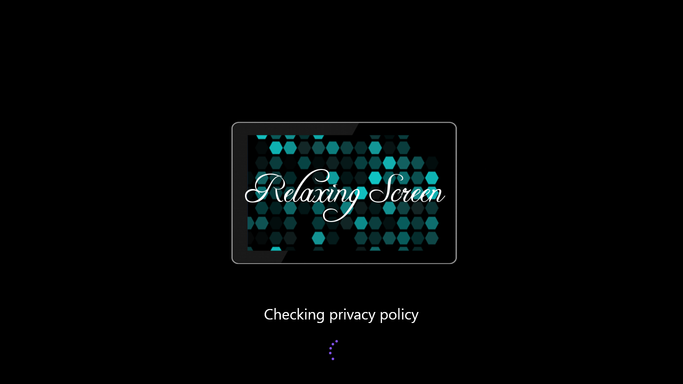 Startup screen - Control of Privacy agreement