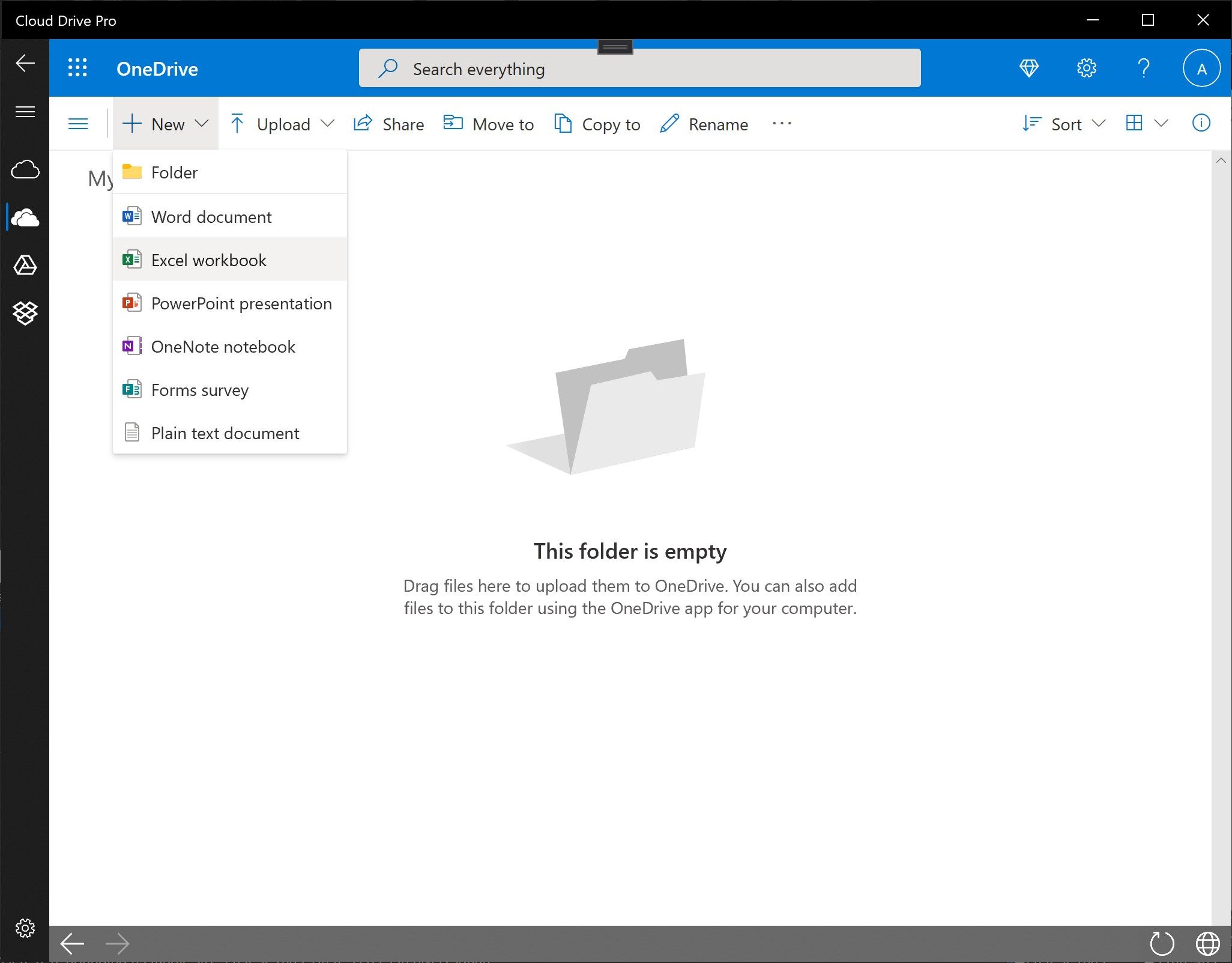 Cloud Drive Pro - OneDrive create Word, Excel, PowerPoint, OneNote documents and edit it