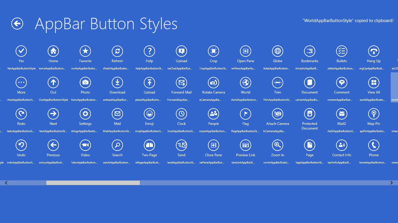 See all the App Bar Buttons Styles