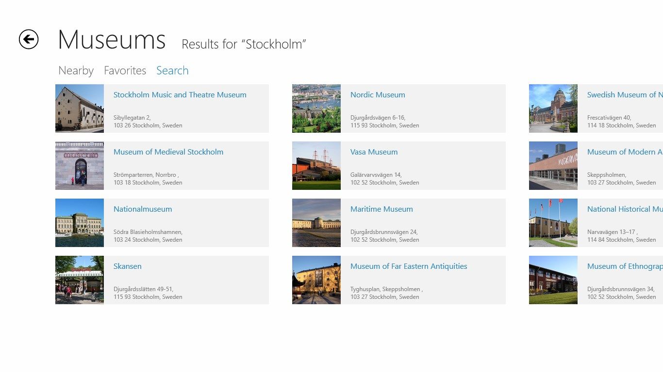Browse museums from different countries or use our powerful search