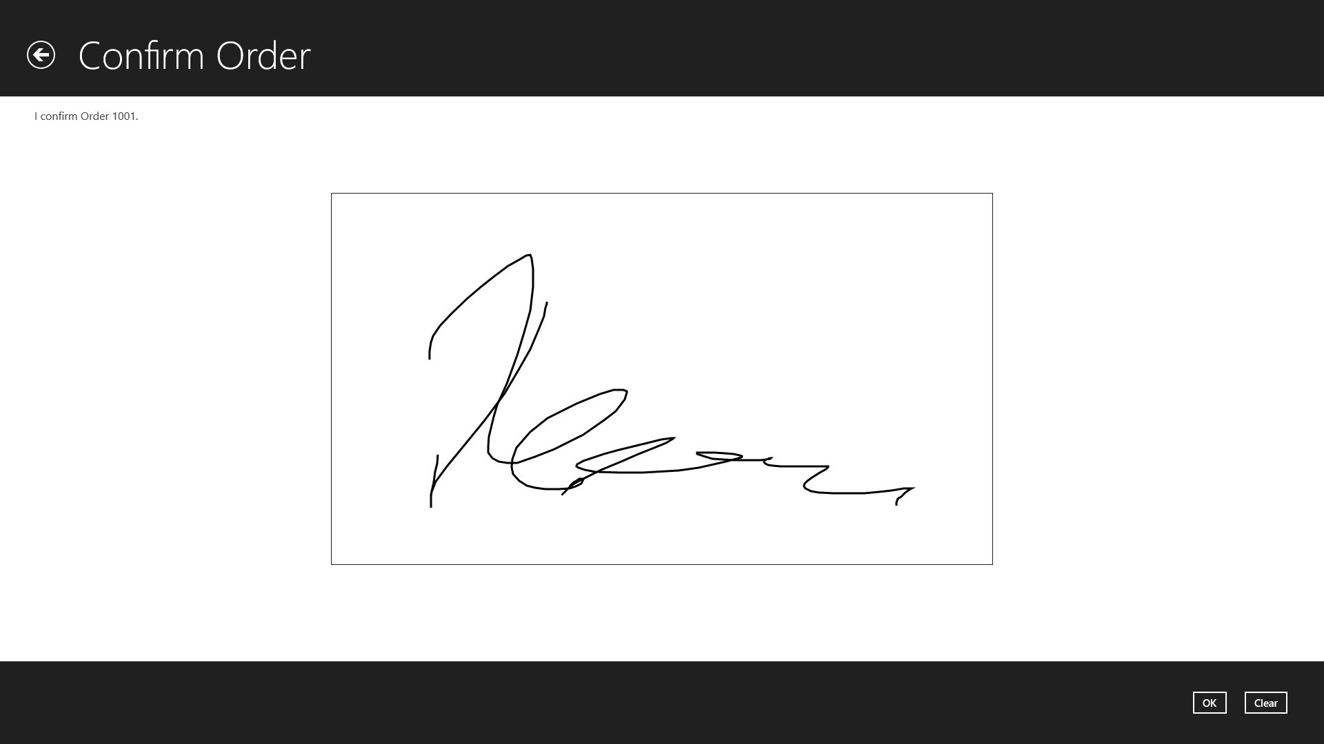 Signatures can be digitally recorded directly and assigned to the order.