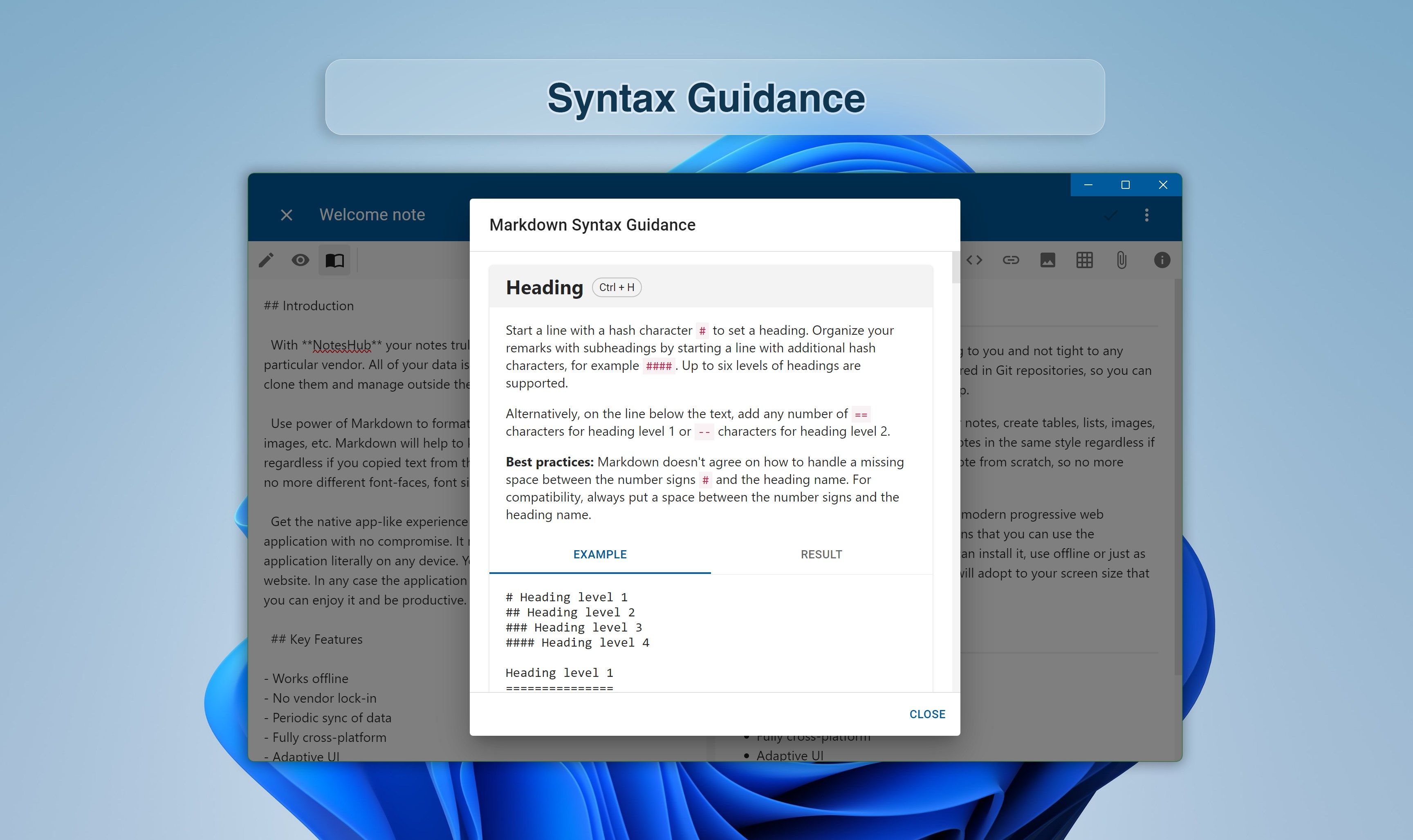 Syntax Guidance