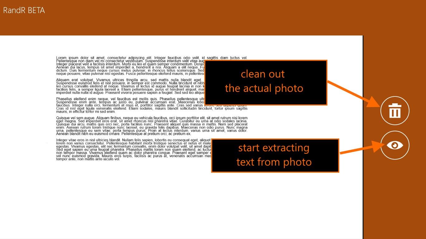 extract text after taking/loading a photo