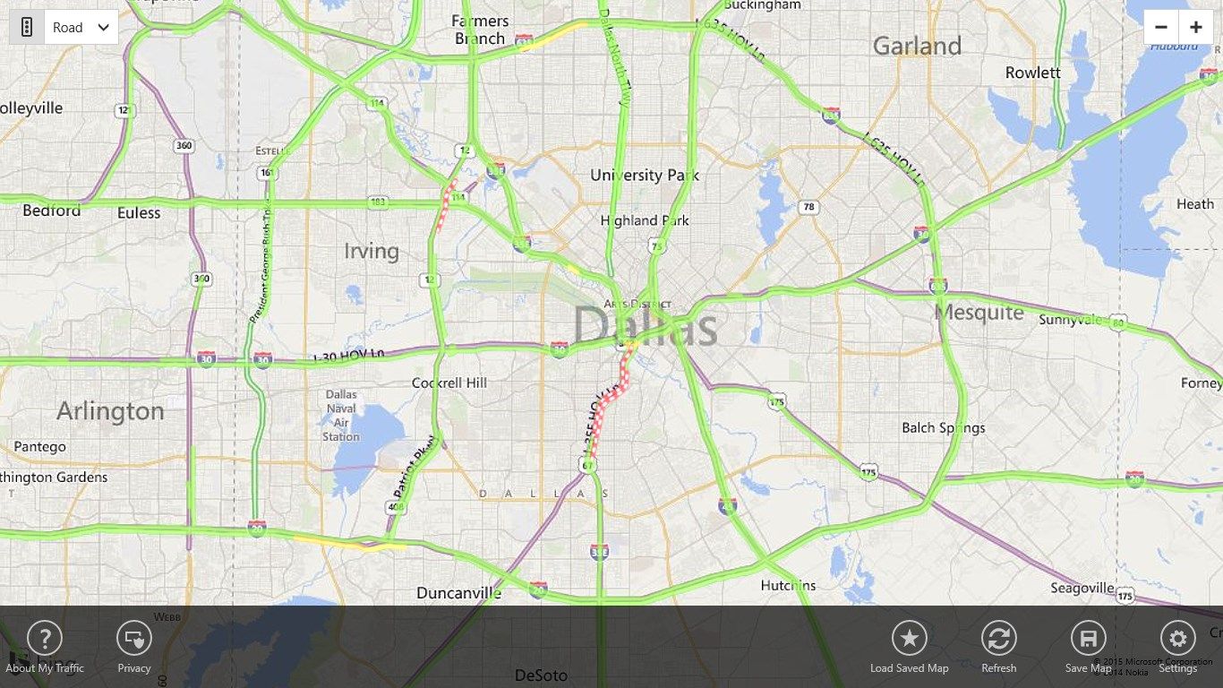My Traffic sample for Dallas, Texas