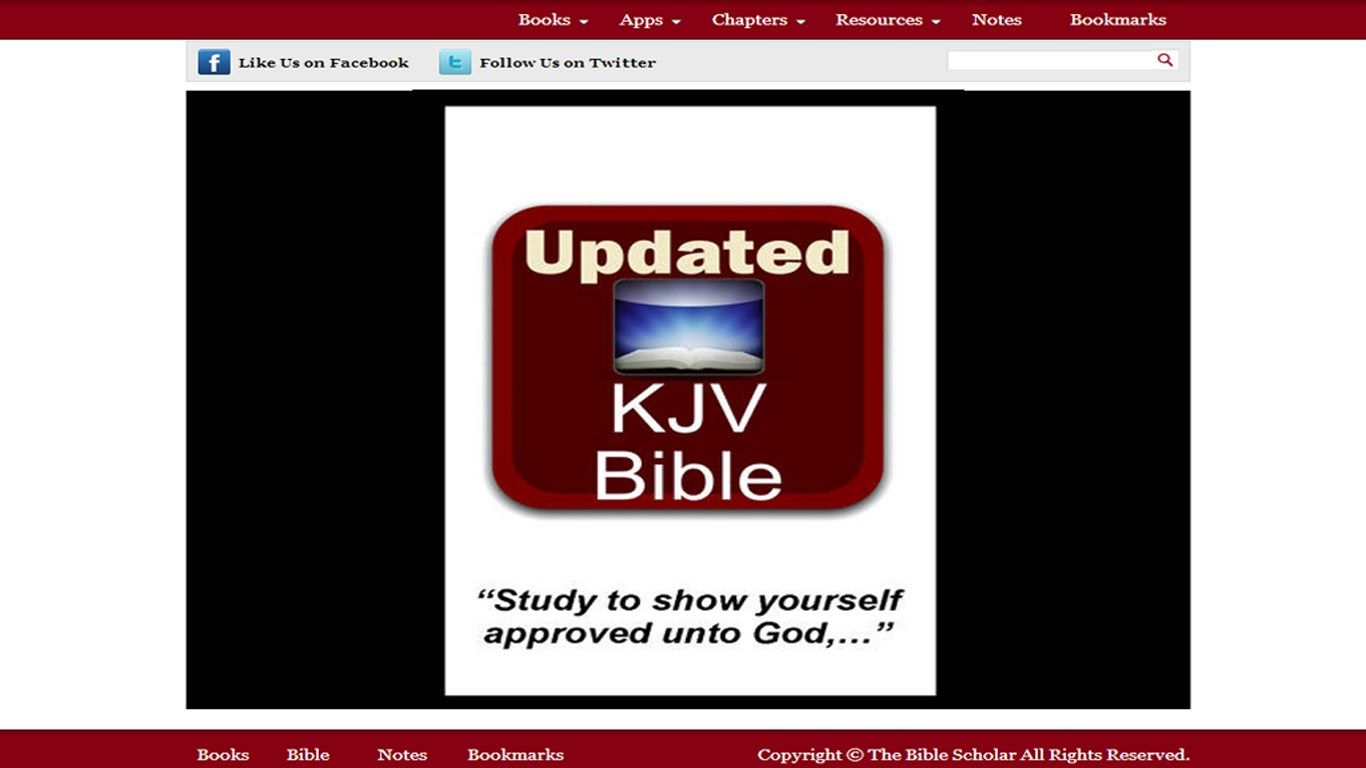 Landing page for Updated KJV Bible.