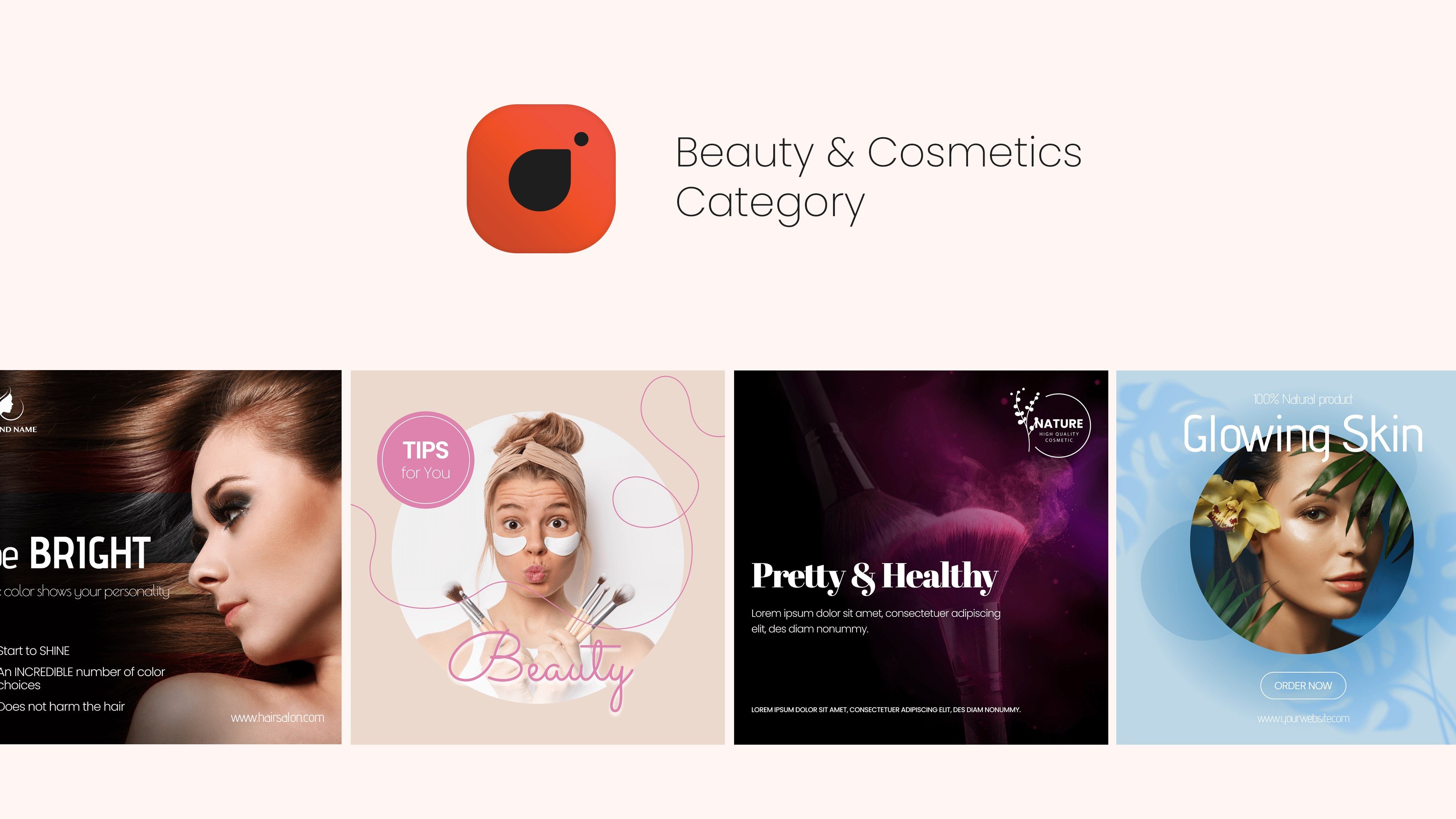 Beauty and Cosmetics social media templates