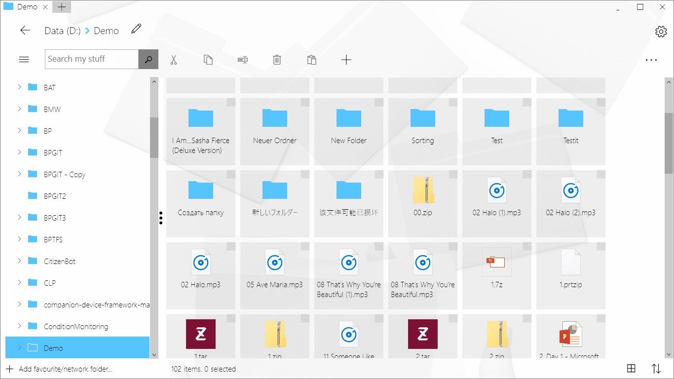 Main screen - Windows 10 style guidelines