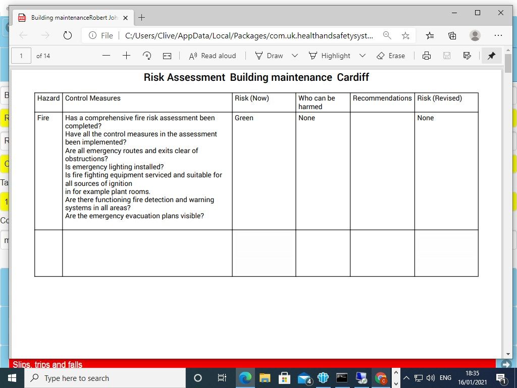 Create a PDF of each Assessment with Photos (optional) for sharing with colleagues and contractors.