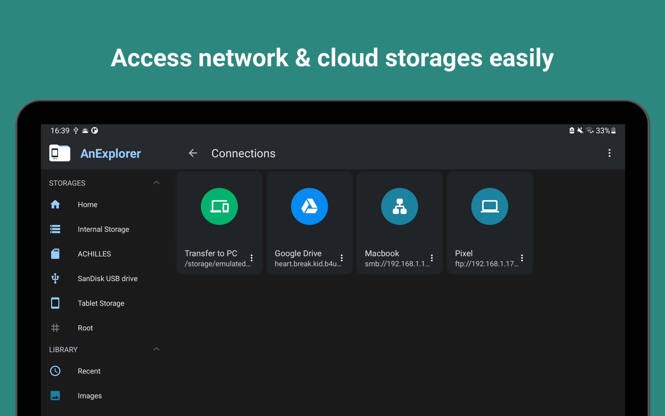 File Manager Pro for Fire TV - USB OTG Cloud Network Wifi Share File Explorer