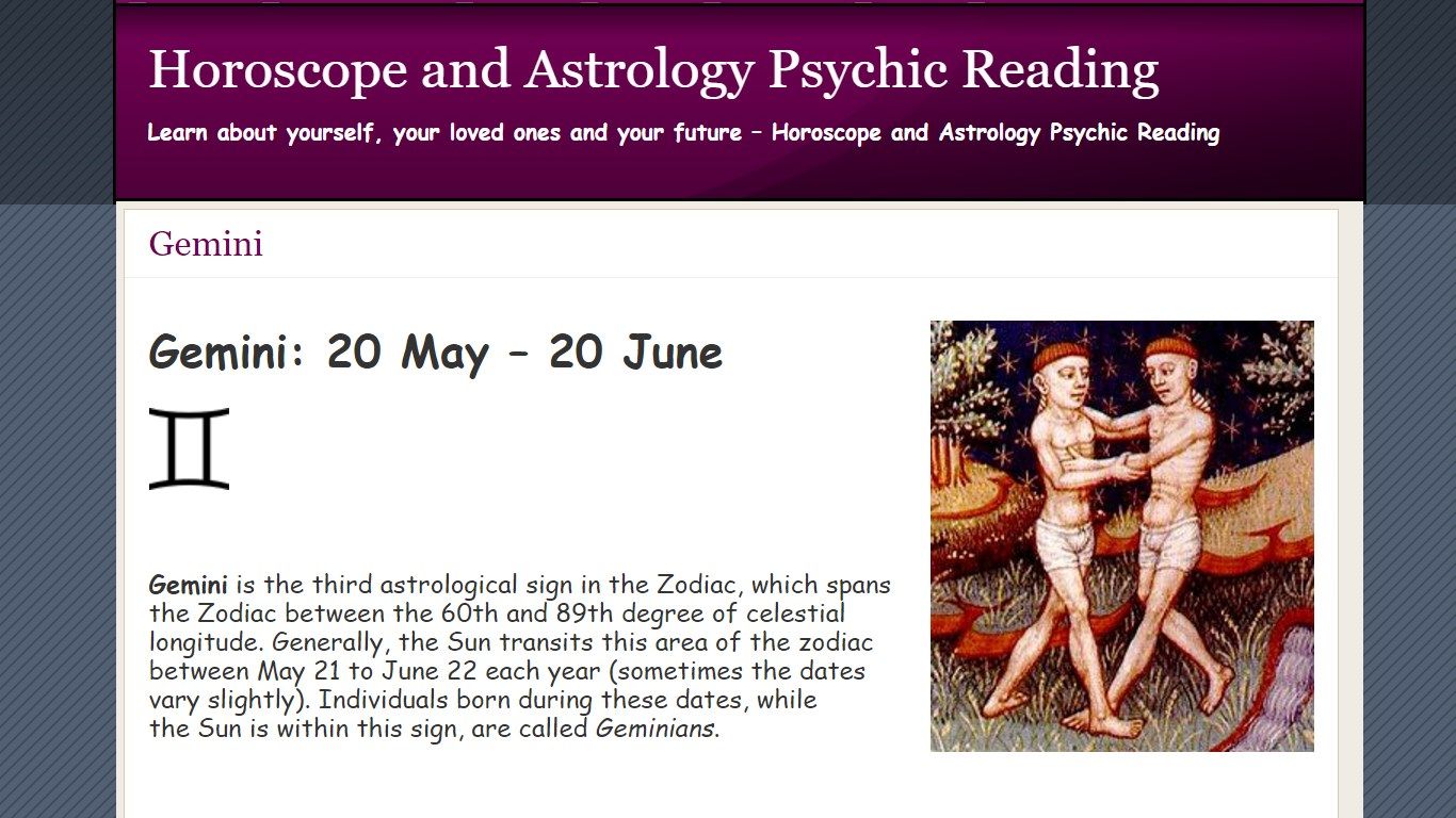 Gemini Horoscope and Astrology