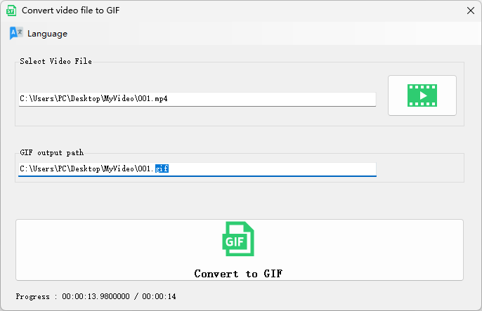 Convert video file to GIF