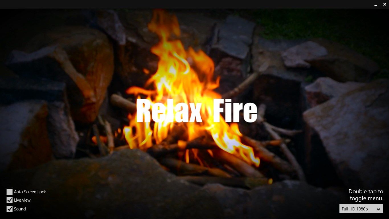 Relax fire helps you relax at the view and sound of a fire.