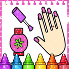 Glitter Nail Drawing Book and Coloring Game