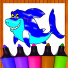 Coloring book Blue shark