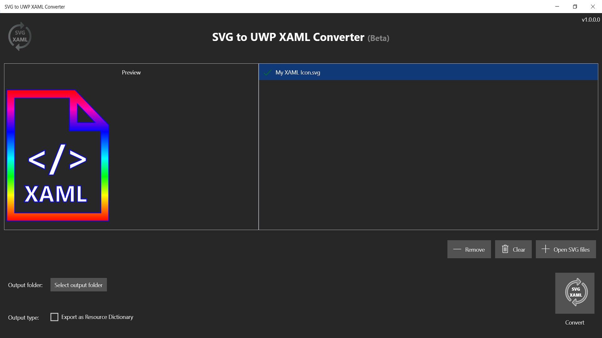 SVG to UWP XAML Converter