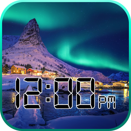 Northern Lights Timepiece: Analog and Digital Clock Screensaver for Fire TV and Tablet - NO ADS