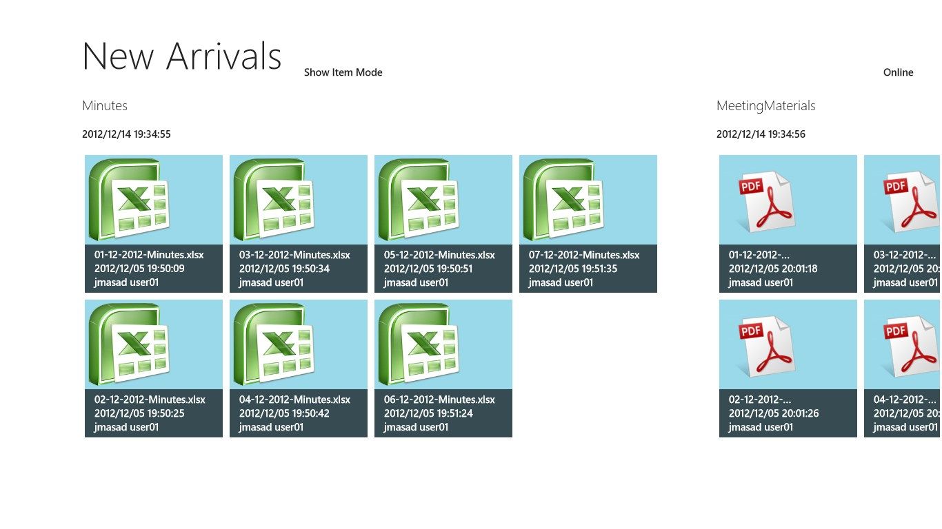 Even if files are on different SharePoint sites, updated files are clear at a glance.