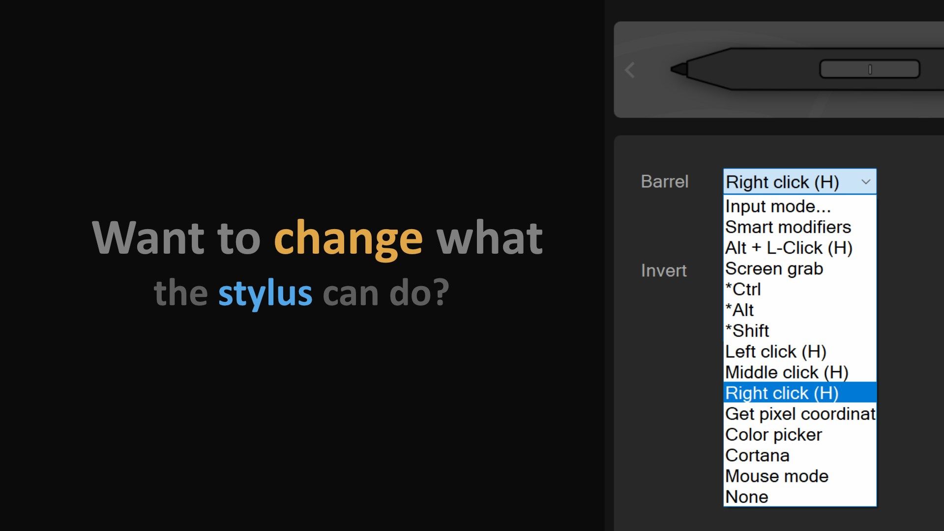 Modify, change and customize the side buttons on your stylus