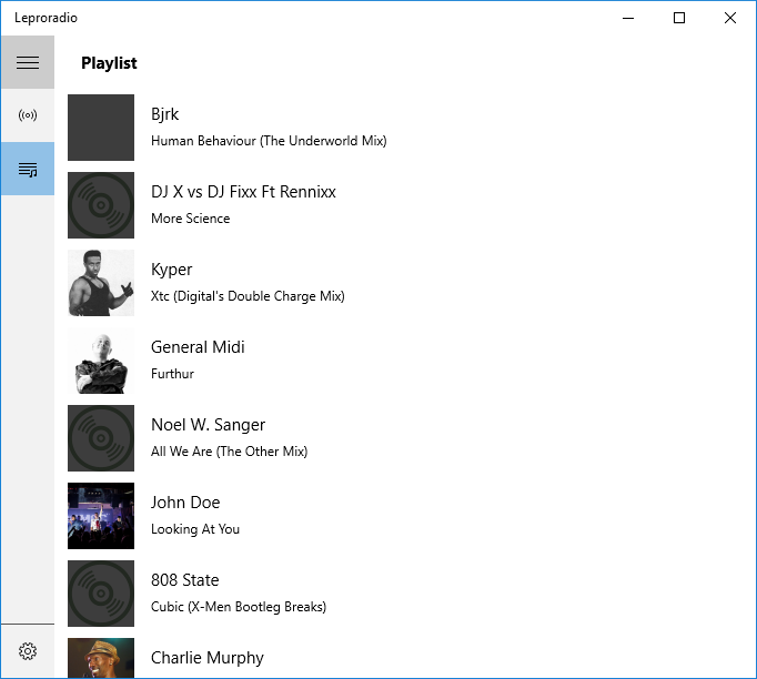 Playlist (Windows 10)