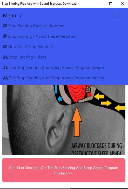 Stop Snoring Free App with Sound Exercises Download