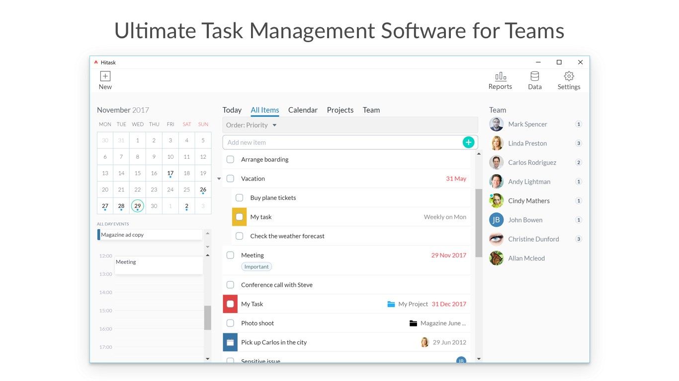 Easy to use, no training required. Hitask is a comprehensive task management software for teams.