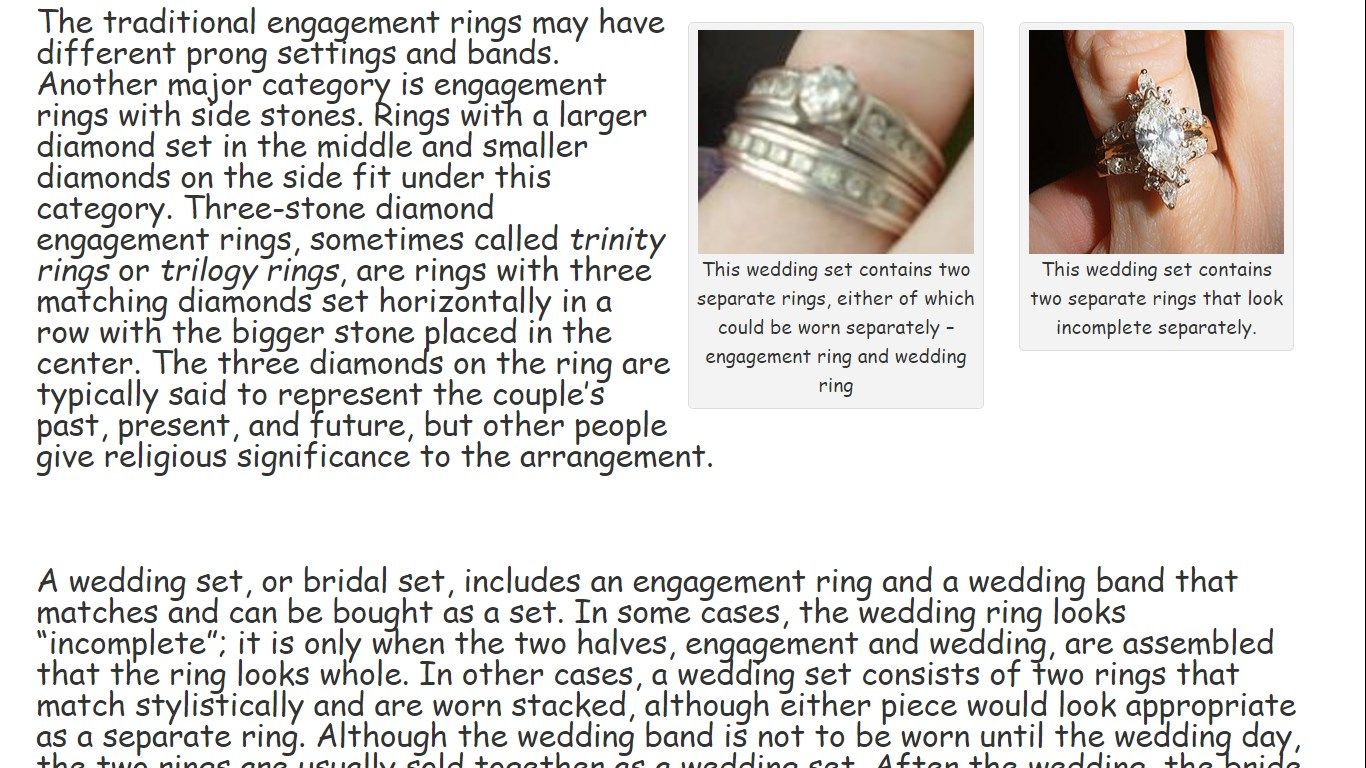 Engagement Rings different styles