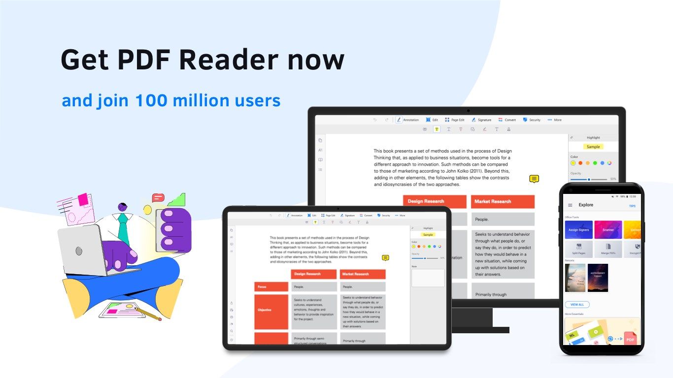 Get PDF Reader now and join 100 million users